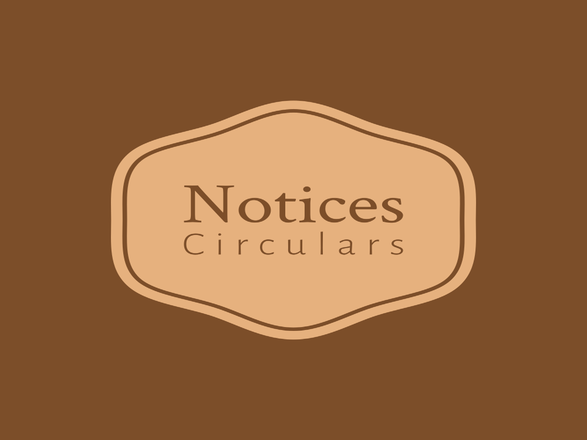 Notices Circulars